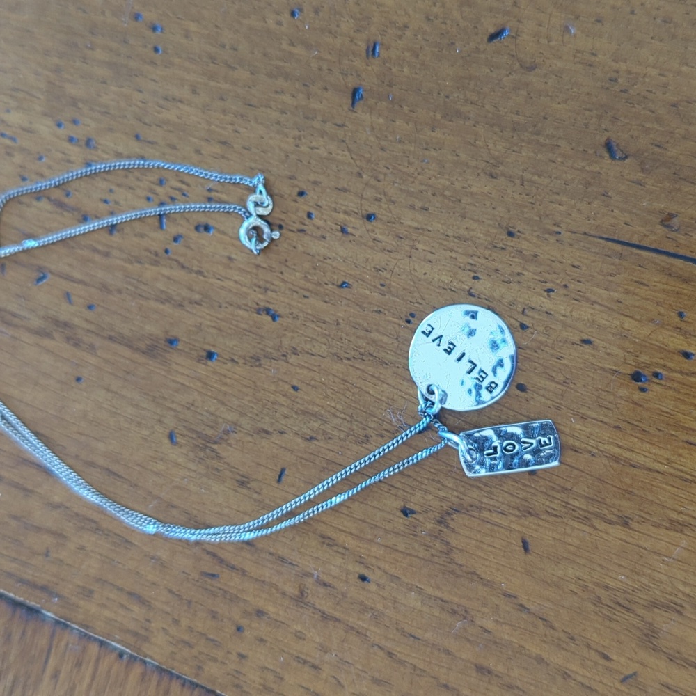 Beautiful Love Believe Sterling Necklace